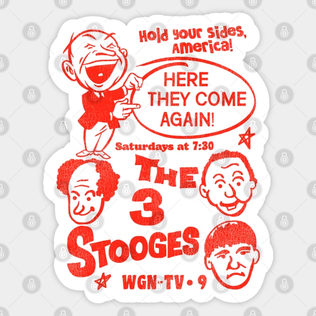 The 3 Stooges Sticker by darklordpug